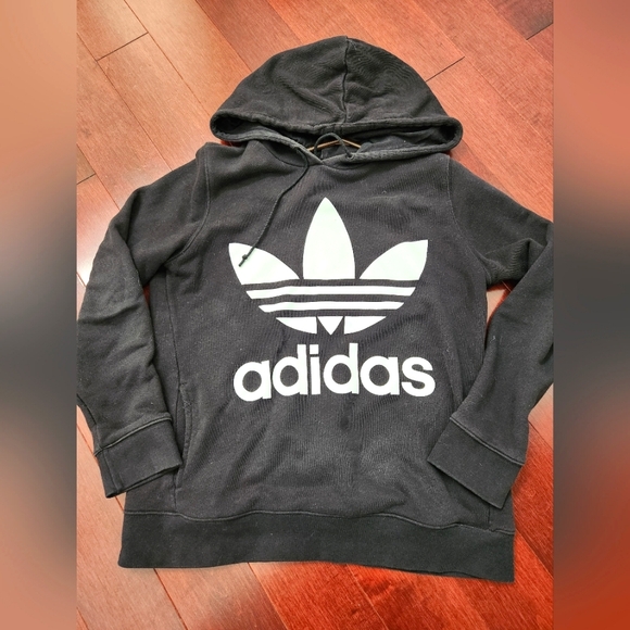 Black Addidas logo hoodie - Picture 1 of 1